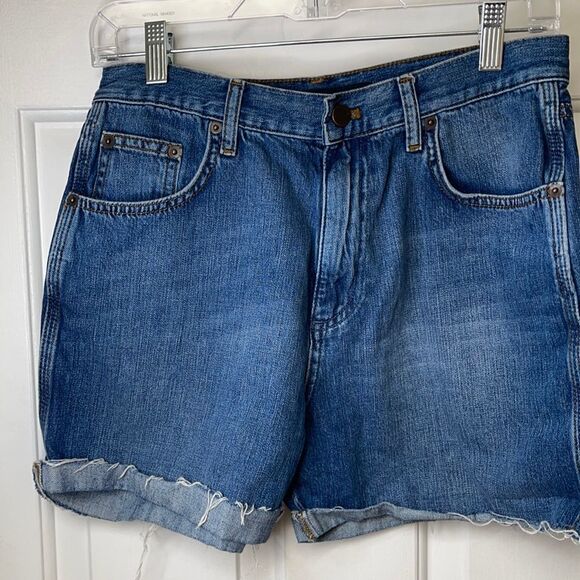 French Connection jean shorts rolled hem size 8 - Picture 2 of 7